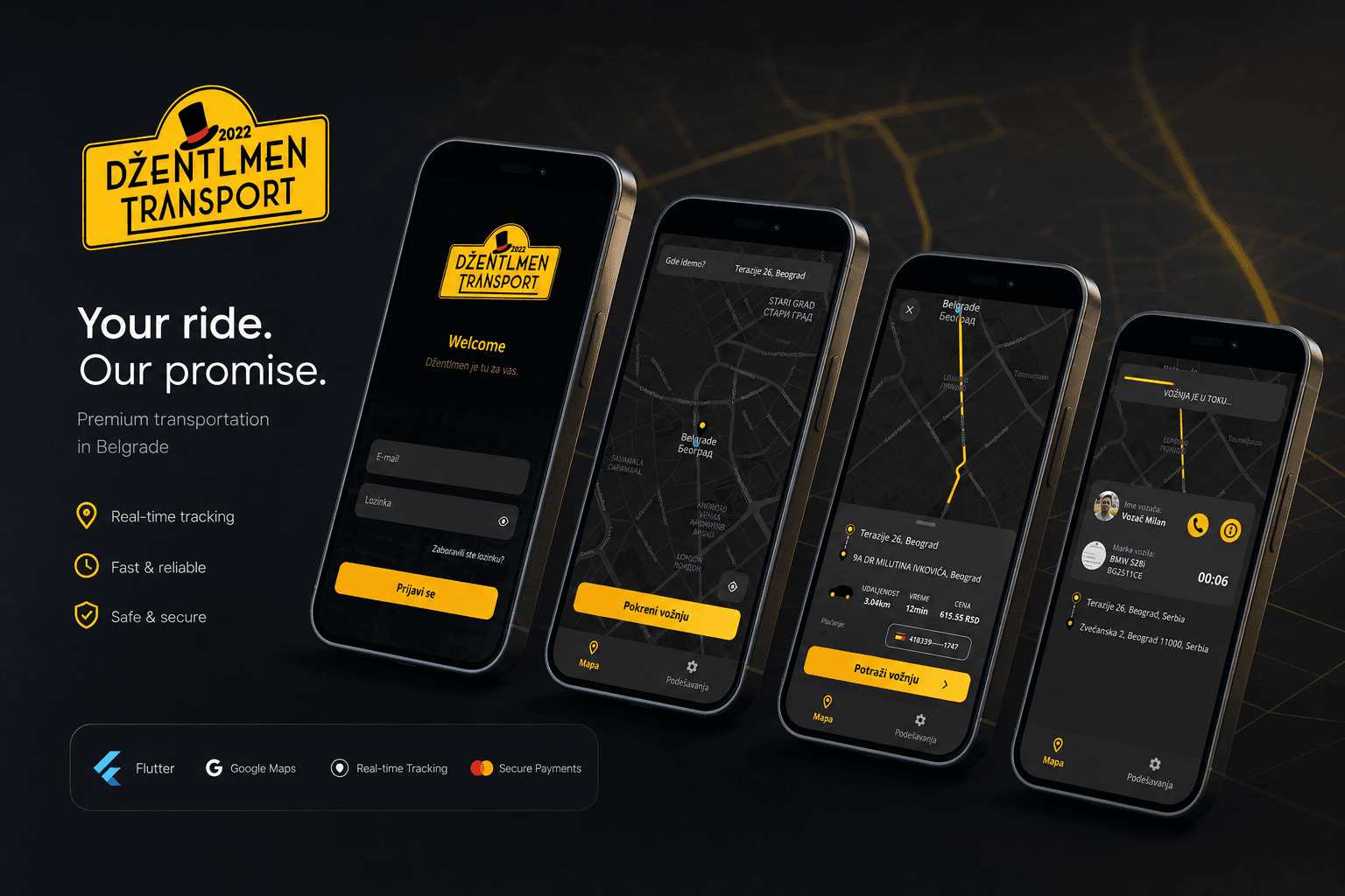 Gentlemen Transport ride booking app